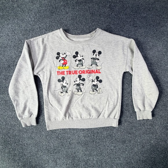 Disney Tops - Disney Mickey Mouse The True Original Sweatshirt Womens‎ XS Heather Gray Graphic